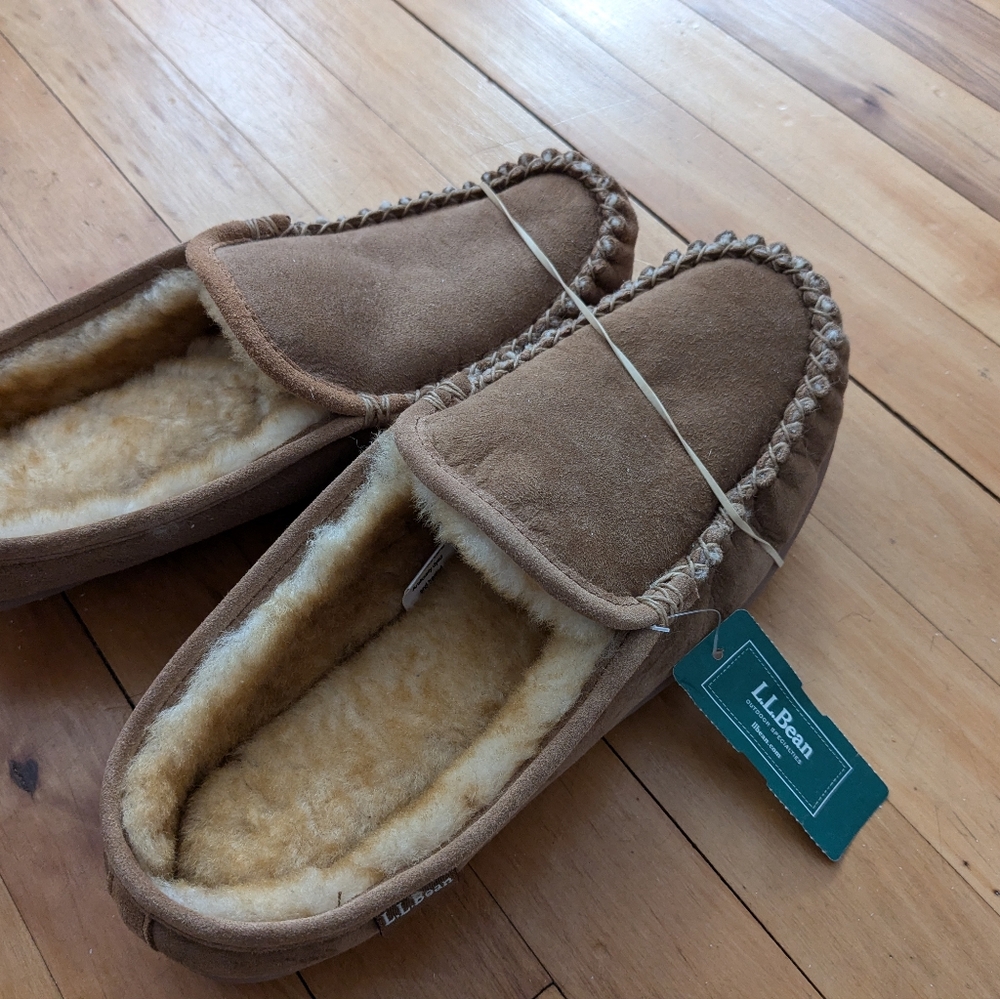 NEW Llbean wicked good slippers mens slides